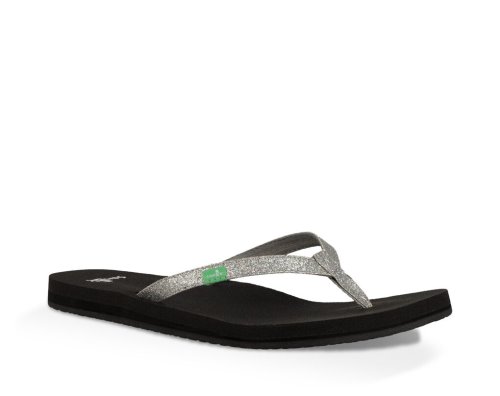 Sanuk Yoga Joy Sparkle - Sanuk Flip Flops Womens Silver - Philippines RYBFNO796